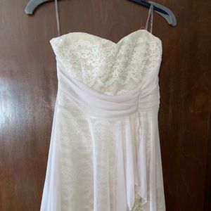 Cream Strapless Dress